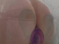 Filthy Shower Slut: Bending Over for a Dildo Drilling