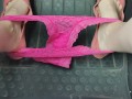 Masterbating & pedal pumping with my flats on and panties around my ankles