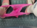 Masterbating & pedal pumping with my flats on and panties around my ankles
