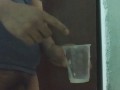 Cum in disposable cup