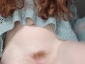 Ginger cutie fucks herself silly