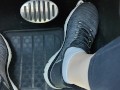 Revving my car with my sketchers sneakers