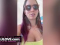 Big boobs babe getting cumshot clean up, tiny bikini, spreading pussy closeups, asshole puckering, creampie JOI - Lelu Love