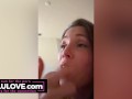 Big boobs babe getting cumshot clean up, tiny bikini, spreading pussy closeups, asshole puckering, creampie JOI - Lelu Love