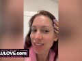 Big boobs babe getting cumshot clean up, tiny bikini, spreading pussy closeups, asshole puckering, creampie JOI - Lelu Love