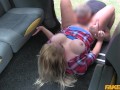 FakeTaxi - Big tits British hottie Victoria Summers sucks cock and enjoys fucking outdoors ending with huge facial cumshot