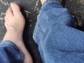 After work sweaty sock & shoe removal before I start pedal pumping with natural toe nails