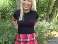 Public Agent - British Scottish blonde girl goes all the way with thick cock in public park