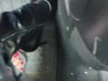 Hard pumping grinding stomping on my gas pedal with my stiletto boots