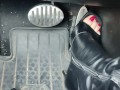 Hard pumping grinding stomping on my gas pedal with my stiletto boots