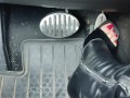 Hard pumping grinding stomping on my gas pedal with my stiletto boots