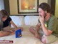 A connect 4 turns naughty quickly as she loses all or clothes