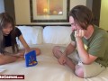 A connect 4 turns naughty quickly as she loses all or clothes