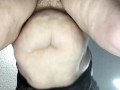 Plump Mature BBW Standing Fuck From Behind. Cum Dripping Fat Pussy