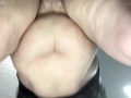Plump Mature BBW Standing Fuck From Behind. Cum Dripping Fat Pussy