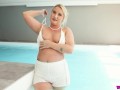Voluptuous Irich Essie Flashed Her Big Boobs While In The Pool