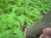 Sexy blonde gets dirty in the forest