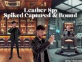 Leather spy spiked captured & bound