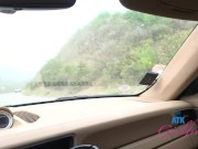 Summer fun and blowjob in the car with Amateur Nicole sucking cock