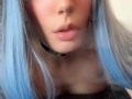 Bluehair Barely Legal Alt Girl with Titties out smoking (Full Vid on my OnlyFans/ManyVids)