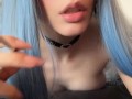 Bluehair Barely Legal Alt Girl with Titties out smoking (Full Vid on my OnlyFans/ManyVids)