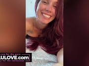 Big boobs babe chatting behind porn scenes b4 improv stage performance, watching Deadpool movie, getting sweaty - Lelu Love