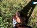 I find my stepsister alone in the park and she sucks me off in public - cxlila