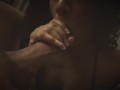 Curly brown chick sucking BWC (POV)