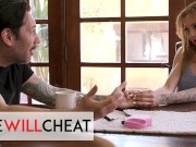 SHE WILL CHEAT - Kendra Cole Makes A Conversation With Her Neighbour While She Sucks His Fingers