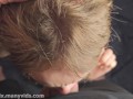 Moon Sey | 18 y.o. cute teen slim blonde facefuck deepthroat facial cumshot
