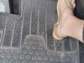 Hard pumping the gas pedal with my gladiator sandals