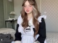 Teen part-time sexy Maid getting caught on web camera in hotel. Dripping wet pussy for extra tip