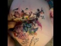 Amelia puts on fake ass tattoos and gets her ass stretched out