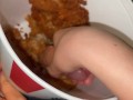 KFC bucket with a surprise inside. Stepsister liked it.