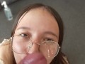 College teen asked me to cum on her face