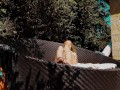 Big boobs blonde babe swimming