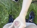 OUTDOOR HANDJOB but we got CAUGHT by strangers 😒😩