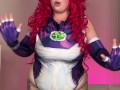 bbw in StarFire cosplay makes me worship her huge oily asshole
