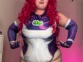 bbw in StarFire cosplay makes me worship her huge oily asshole