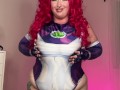 bbw in StarFire cosplay makes me worship her huge oily asshole