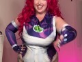 bbw in StarFire cosplay makes me worship her huge oily asshole