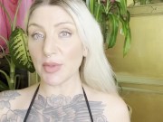 How long can you last? Hot Blonde Milf w Big Tits Wants You to Jerk Off While She Smokes In A Bikini