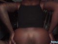 Public Agent Josy Black shows her big beautiful black ass whilst riding a big fat dick