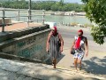 two nymphomaniac grannies with headscarf get fucked extreme rough in the ass by big dicks in public