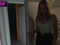 Step mom came to step son's house after fight with husband and fuck in share bed till get cum inside