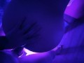 Bathroom backshots from BWC under blue lights POV  (real couple)