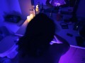 Bathroom backshots from BWC under blue lights POV  (real couple)