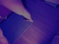 Bathroom backshots from BWC under blue lights POV  (real couple)