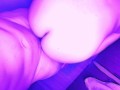 Bathroom backshots from BWC under blue lights POV  (real couple)