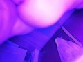 Bathroom backshots from BWC under blue lights POV  (real couple)